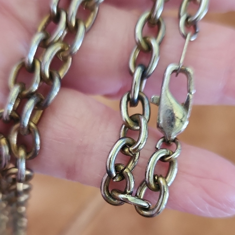 Gold and Blue Dragonfly Necklace - Picture 12 of 13